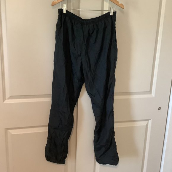 Vintage 80's Casual Club Women's Size Small Nylon Track Pants Black Zipper Ankle - Picture 5 of 10